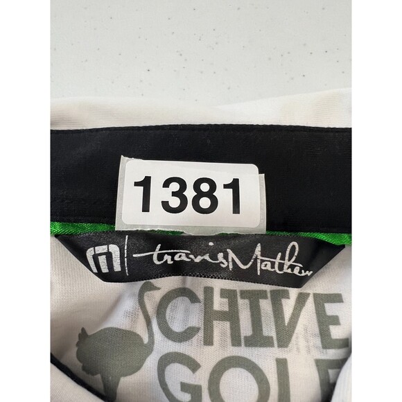 Travis Mathew The Chive Chive Golf White Polo Shirt - Men's Size Large *READ* - Picture 12 of 12